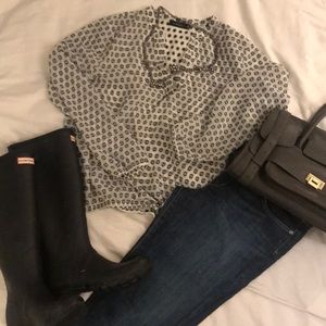 Limited sheer dotted blouse